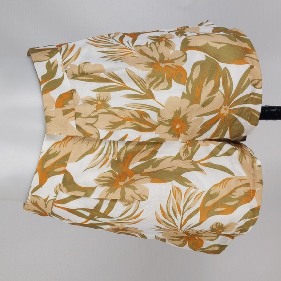 Minnie & Co Women's Shorts Size 10 Beige Green White Zip Fly Pockets Lined NEW - Picture 2 of 10